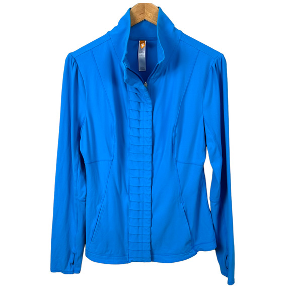 Lucy Activewear Jackets & Coats Lucy Activewear Blue Pleated Full